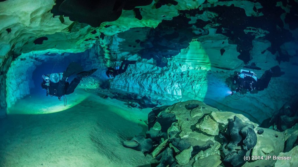 inside Indian Springs cave system
